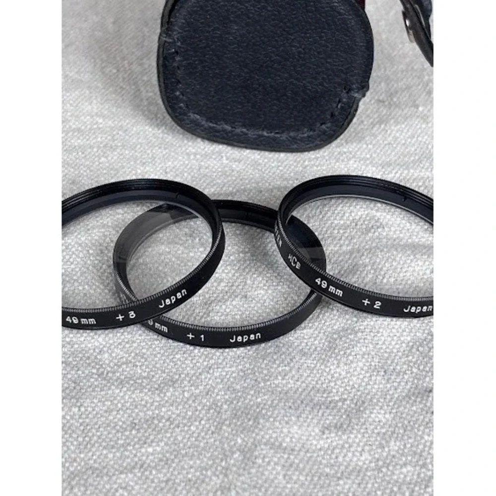 Tiffen 49mm HCE Close Up Lens Filter Set +1 +2 +3 Case Made In Japan *UNTESTED *